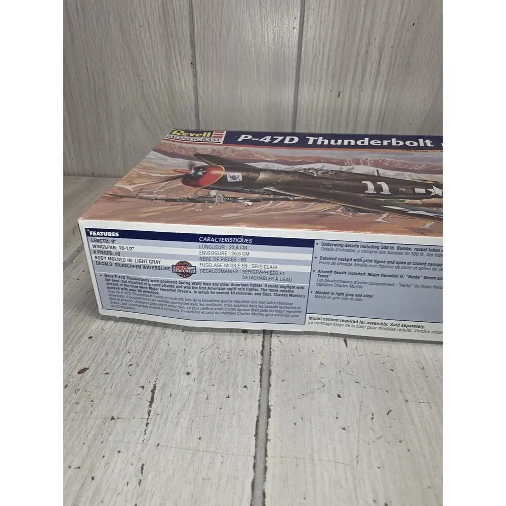 Vtg 1993 Revell WWII US Army P47D Thunderbolt Razerback Model Kit 1:48 Scale NIB